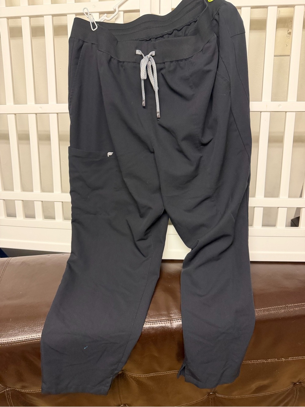 Fabletics Women's Black Drawstring Petite Scrub Pants